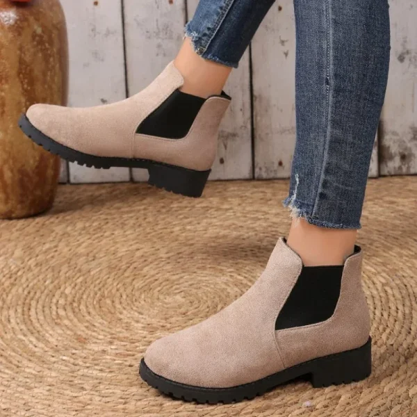 Women Solid Color Lazy Ankle Boots/Lightweight Non-slip Slip-on Design/Outdoor - Image 6