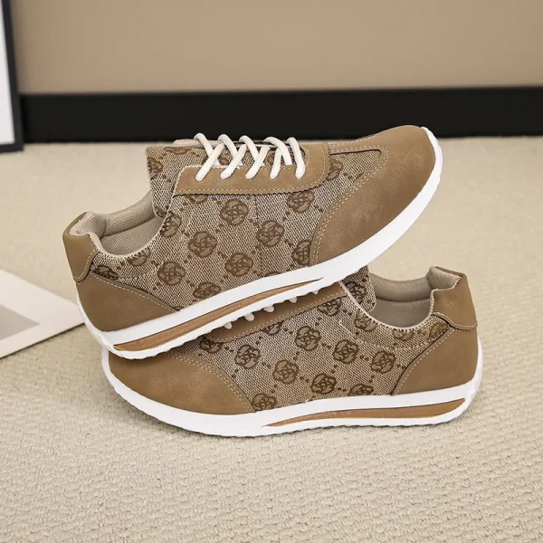 Autumn Sneakers Women Flat Casual Comfortable Shoes Fashion Versatile Lace Up - Image 2