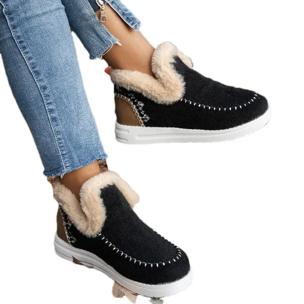 Winter Flats Women Snow Ankle Boots Short Plush Cotton Shoes Winter Designer Warm Casual Shoes - Image 6