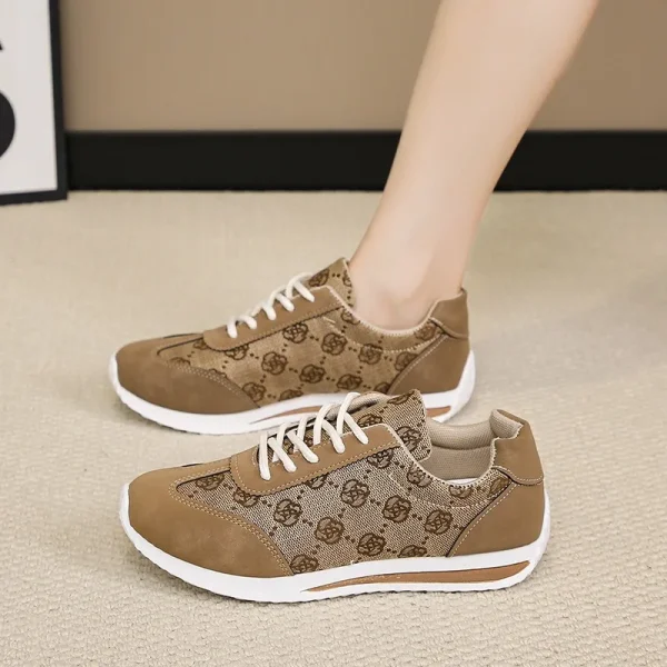 Autumn Sneakers Women Flat Casual Comfortable Shoes Fashion Versatile Lace Up - Image 4