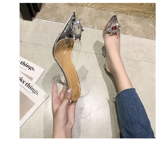 Sexy Wedding Transparent Banquet Comfortable Stylish Crystal High Heels - Image 10