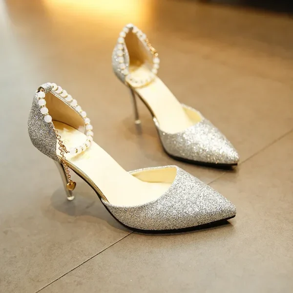 Feminine Party Mule Elegant Feminine Heels, Designer Shoes Sexy Dress Shoes