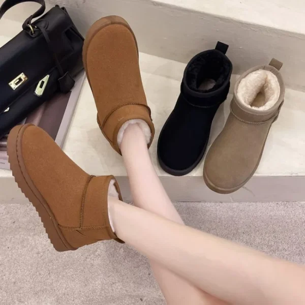 Snow Boots Women's Short Tube Thickened Cotton Shoes Non-slip Winter New Shoes - Image 4