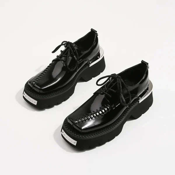 Retro Concise Mary Janes Fashion Women Platform Thick Sole Pumps - Image 2