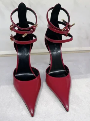 Metal Stiletto Sandals Fashion Pointy Catwalk Fashion Single Shoes Sexy Nightclub Party