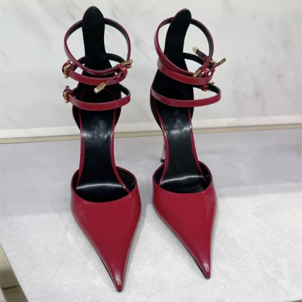 Metal Stiletto Sandals Fashion Pointy Catwalk Fashion Single Shoes Sexy Nightclub Party