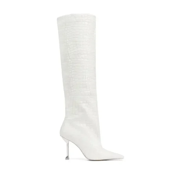 Women's Autumn and Winter New Slim High Heels Knee High Women's Boots - Image 7