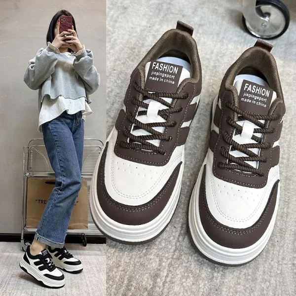 Women's 2025 spring and autumn new casual sports board shoes light bread shoes - Image 3