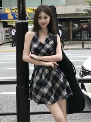 Mini Dress Sexy Sleeveless Short Party Dress Streetwear Slim Dress