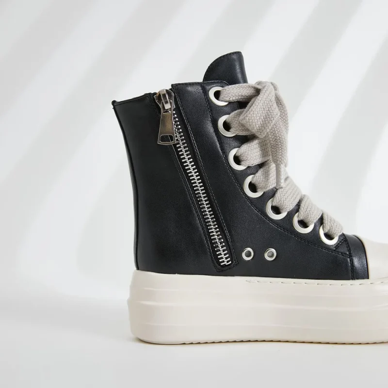 Women Thick Bottom Sneakers Zipper Casual Shoes Man Platform Trendy Sport Sneakers - Image 5