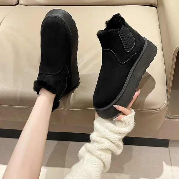 Winter Women Short Plush Warm Snow Boots Casual Shoes New Suede Fur - Image 7