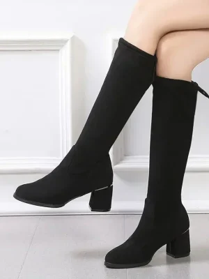 Autumn ladies Over the Knee Boots Outdoor thick heeled non slip shoe Fashion