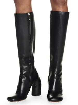 Women’s Irregular High Heel Knee Long Boots Fashion Round Head Side Zipper Women’s