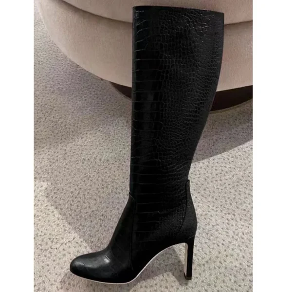 Fashion Long Women's Boots Fashion Side Zipper Leather Boots Sexy and Comfortable Knight Boots - Image 6