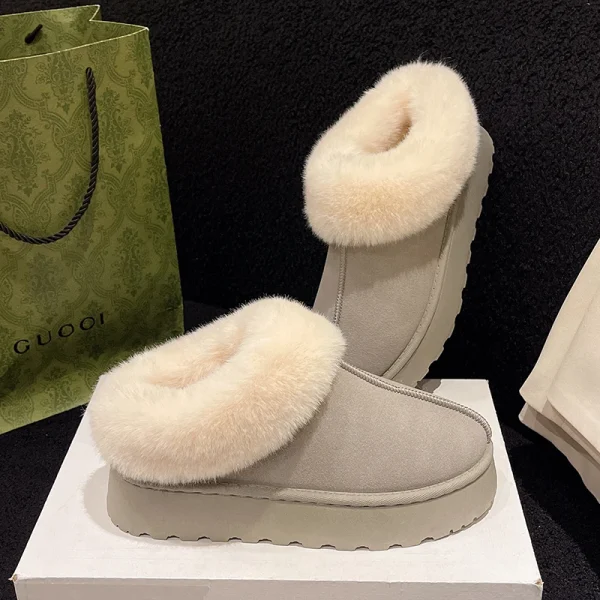 Faux Fur Winter Boots for Women 2024 Non Slip Plush Snow Boots Woman Thick Bottom Warm - Image 5