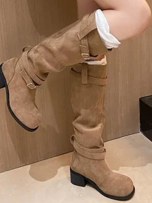 Vintage Detachable Boot Barrel Western Boots for Women Boot Shoes