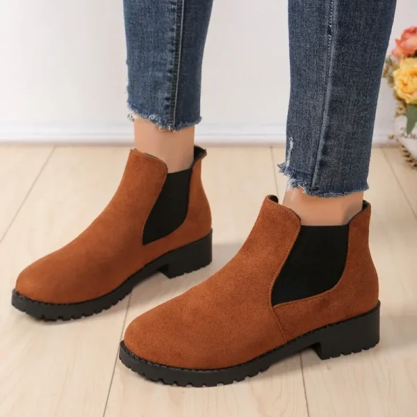 Women Solid Color Lazy Ankle Boots/Lightweight Non-slip Slip-on Design/Outdoor - Image 3