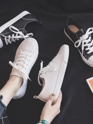 Sneakers Solid Women’s Shoes 2024 Hot Sale Round Toe Spring/autumn Dad Shoes Low-heeled Sports