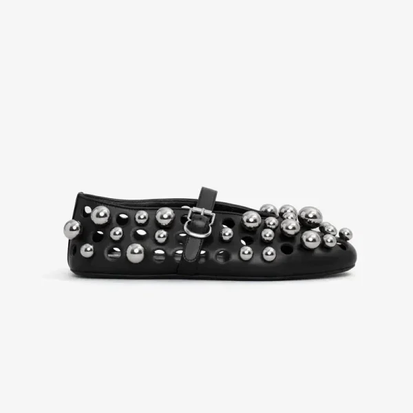 Summer New Hollow Pearl Ballet Flat Shoes Fashion and  Women's Flat Shoes - Image 3