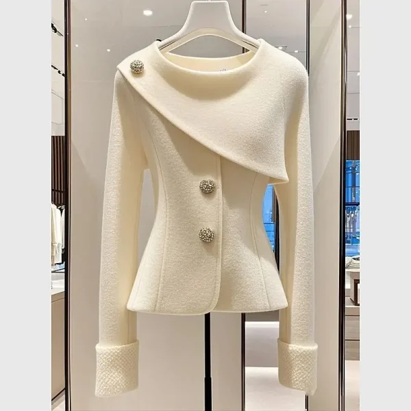 Winter Coat Slimming Commuter Fashion Outerwear Women Tops Chic - Image 2