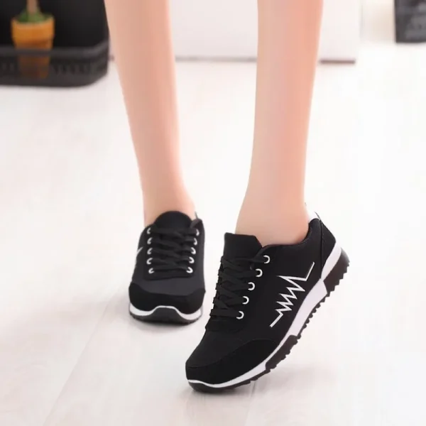 Shoes Woman Mesh Women Shoes Luxury Designers Lace-Up Red Black Women Sneakers - Image 3