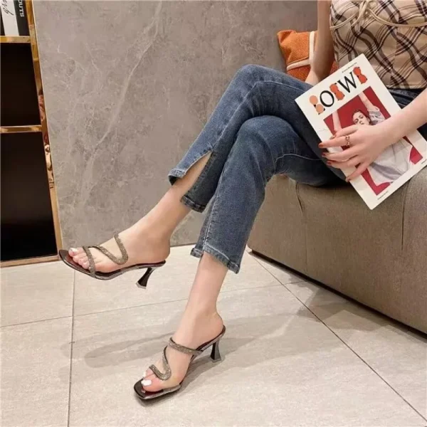 Diamond Sandals, Women's 2025 Spring and Summer New Line with Slippers - Image 3