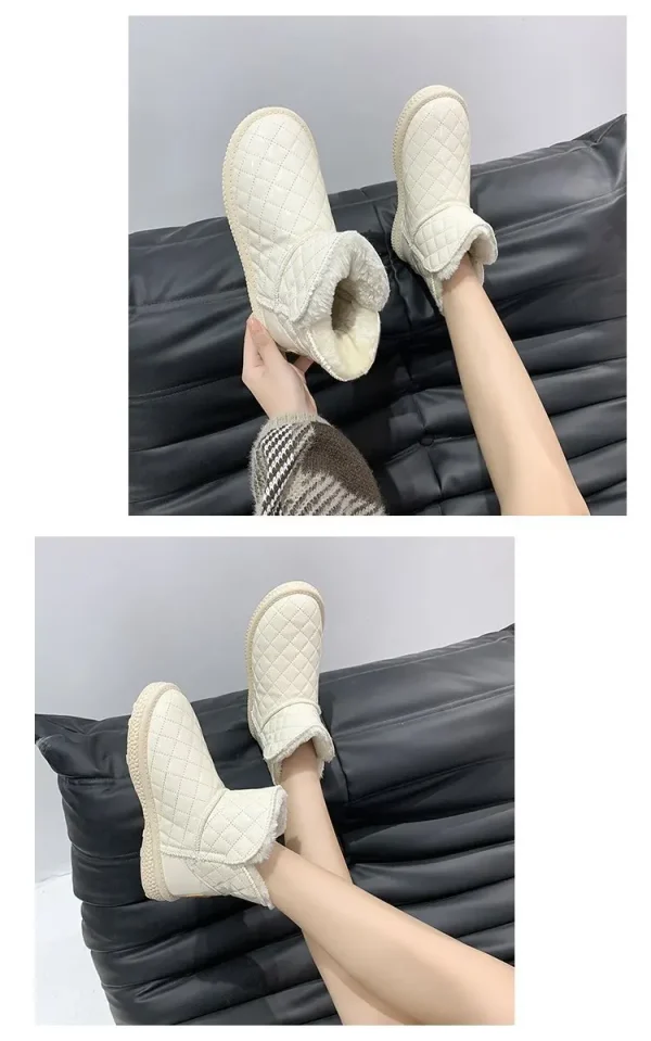 Women Snow Boots Winter Warm Plush Boots Women Waterproof Slip-on Women Shoes - Image 6