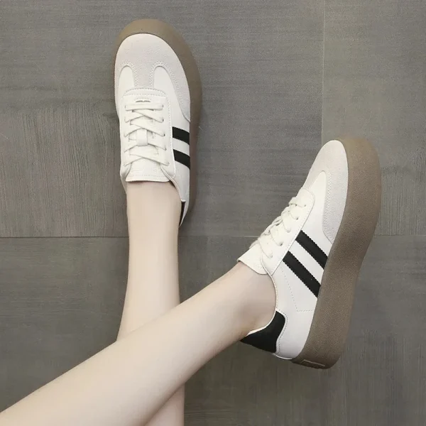 Women Casual Outdoor Sneakers Spring Autumn Round Toe Lace Up Sports Shoes - Image 3