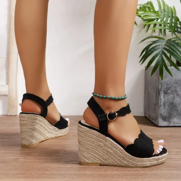 Sapatos Mulher Wedge Heels for Women with Closed Toe Wedge Sandals - Image 4