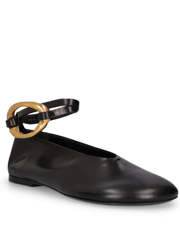 Women's Flat Ballet Shoes New Metal Buckle Large Mary Jane Single Shoes