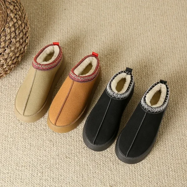 Snow Boots for 2025 Women Winter New Cashmere Warm Thick Soles Without Heel - Image 3