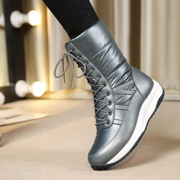 Snow Boots Thick Sole Winter Boots Plush Waterproof Slip Boots Fashion Ladies - Image 3