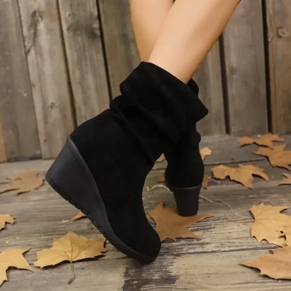 Women's Fur Warm Snow Boots 2024 Winter New Warm Wool Booties Ankle Boot Platform Shoes - Image 6