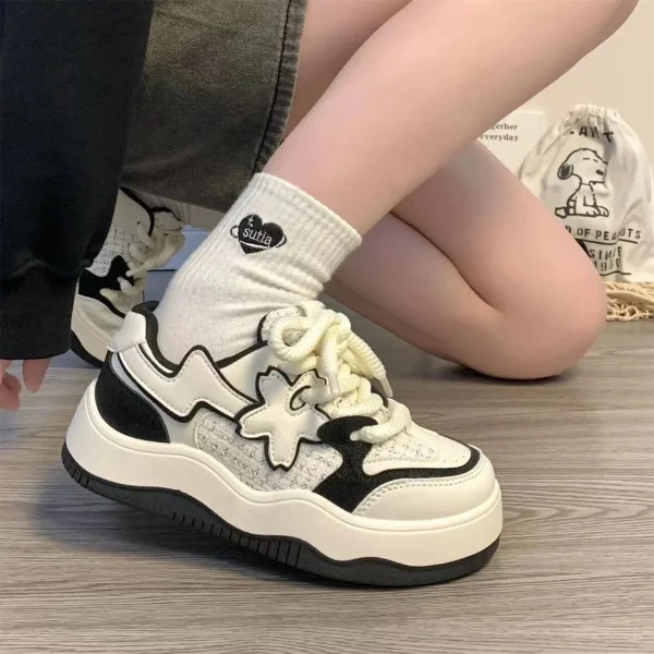 Flower Board Shoes for Women Spring Autumn Designer Korean Platform Sneakers Female - Image 8