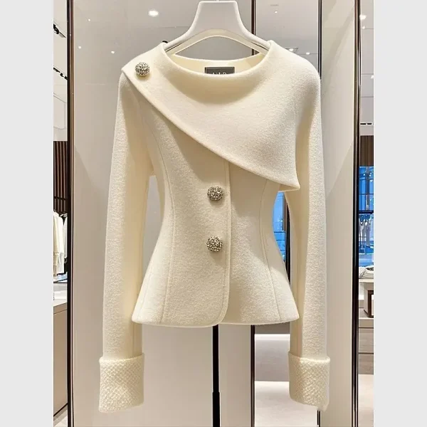 Winter Coat Slimming Commuter Fashion Outerwear Women Tops Chic - Image 5