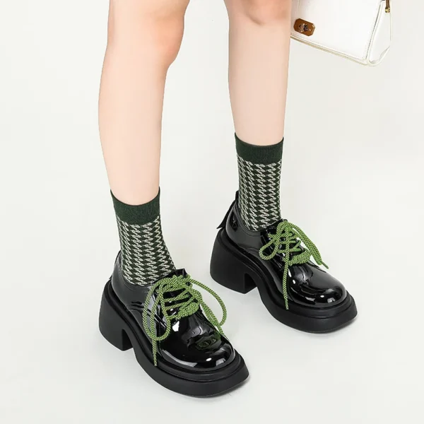 Women's Pumps Uniform Small Leather Shoes Female British Girl Black Retro Student