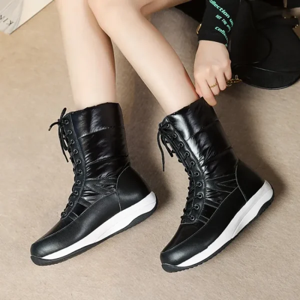 Snow Boots Thick Sole Winter Boots Plush Waterproof Slip Boots Fashion Ladies - Image 4