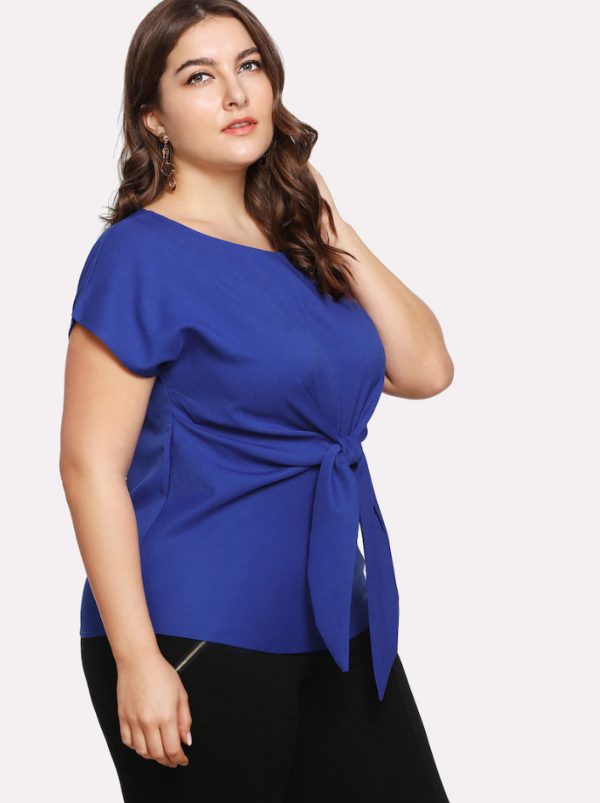 Plus Size Summer Chiffon Short Sleeve T-Shirt - Casual Top - Image 2