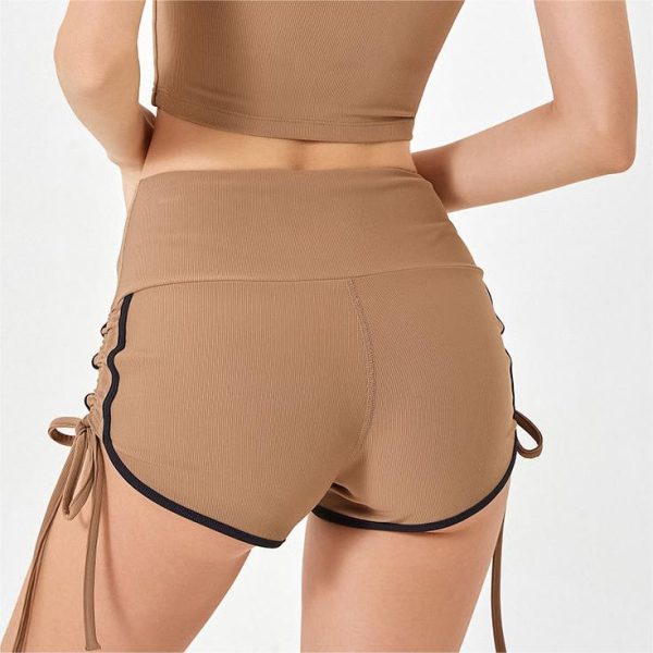 Summer Thin Drawstring Contrast Color Sports Shorts