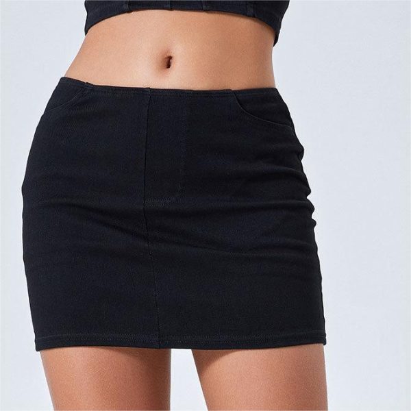 Summer Colorful High Waist Denim Yoga Skirt - Image 6