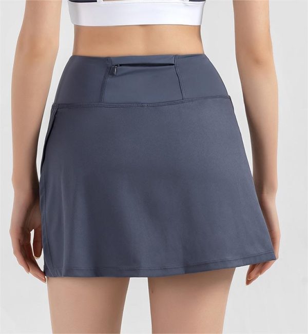 Anti Exposure Sports Skirt Women Yoga Overskirt Running Tennis Skirt - Image 6