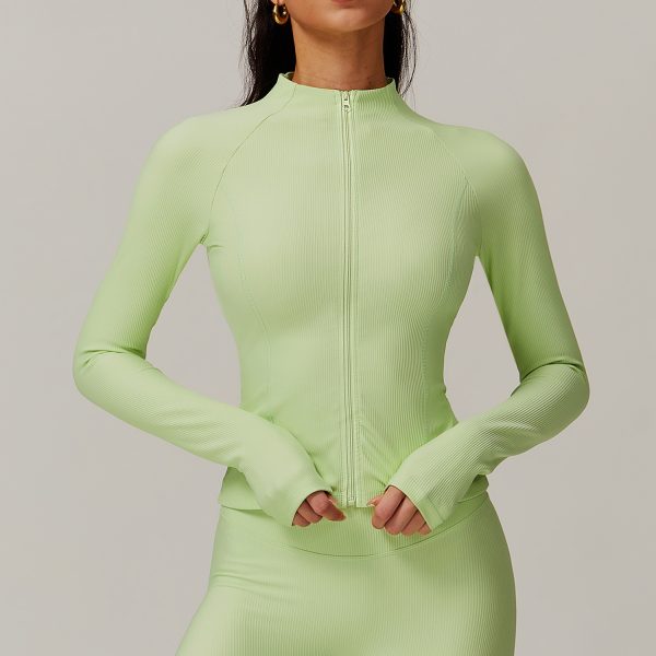 Zipper Quick-Drying Long Sleeve Yoga Wear