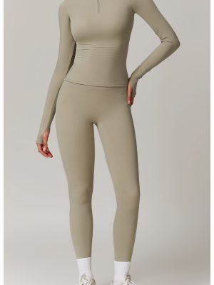 Autumn Winter Quick Drying Long Sleeve Yoga Wear Training Set