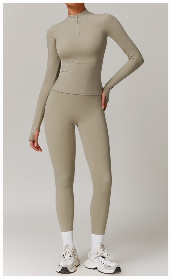 Autumn Winter Quick Drying Long Sleeve Yoga Wear Training Set