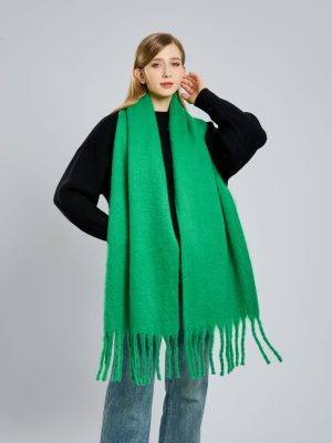 Mohair Solid Color Scarf for Women