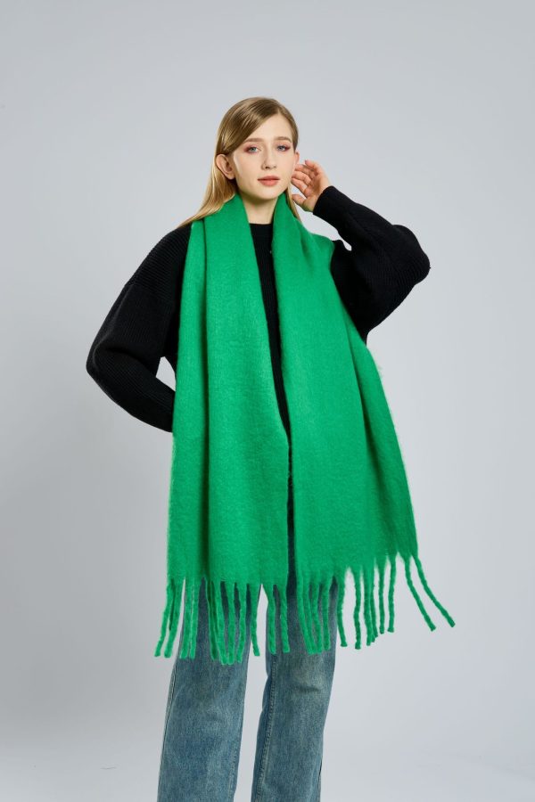 Mohair Solid Color Scarf for Women