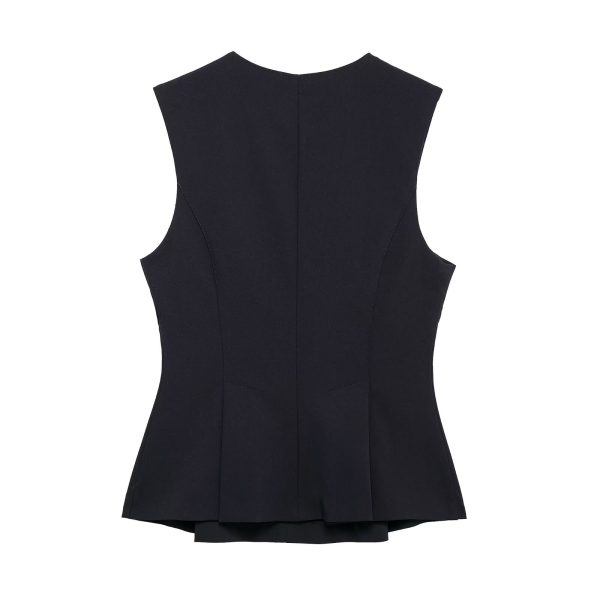 Round Neck Slim Fit Sleeveless T-Shirt Top for Women - Image 2