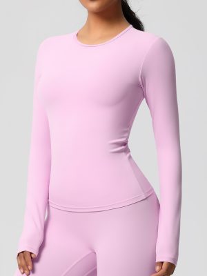 Nude-Feel Brushed Slimming High-Strength Long Sleeve Top for Running