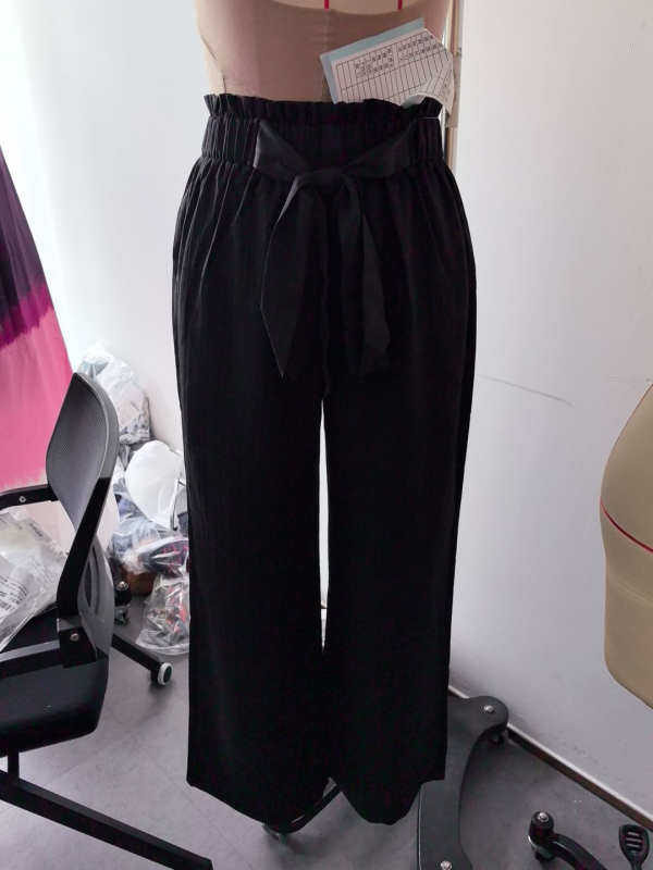 Women’s Solid Color Bowknot Wide Leg Pants - Image 5