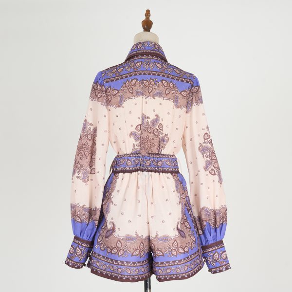 Women's Spring Autumn Two-Piece Set - Printed Long Sleeve Elegant Outfit - Image 2